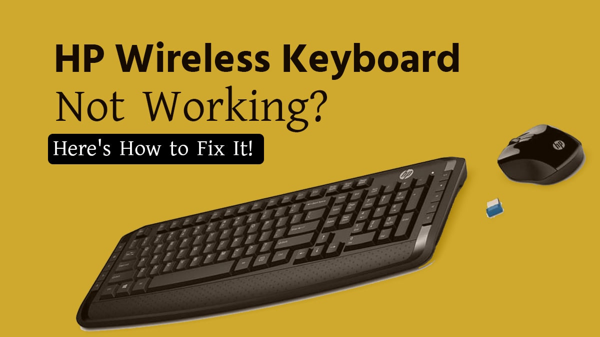 HP Wireless Keyboard Not Working Here's How to Fix It